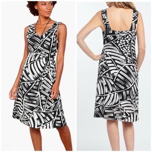 Nik + Zoe MOONLIT Palm dress, sleeveless, black and white, size S NWT